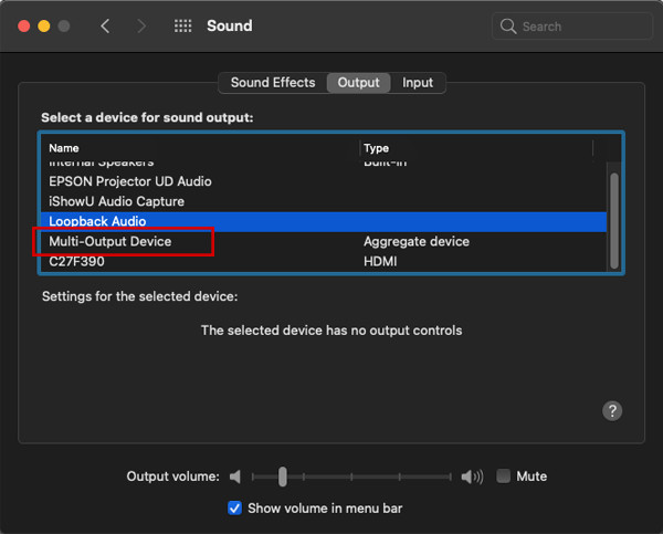 record audio from mac output