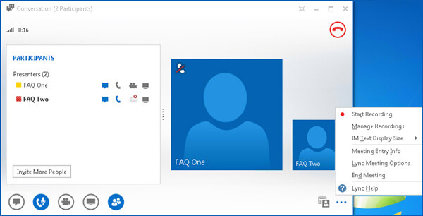 Mula Merakam Lync Mettings