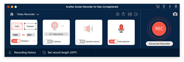 set screen recording area on mac