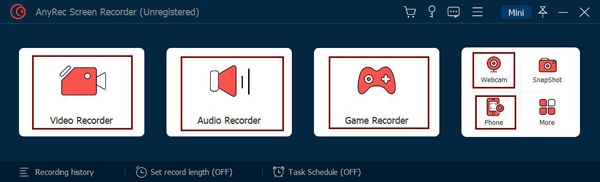 Five Recording Modes