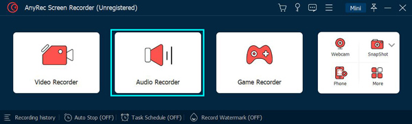 Select Audio Recorder