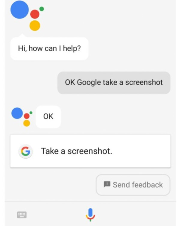 Kuvakaappaus Snapchat Google Assistant