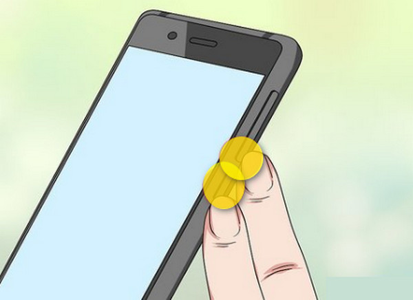 使用音量降低和電源按鈕