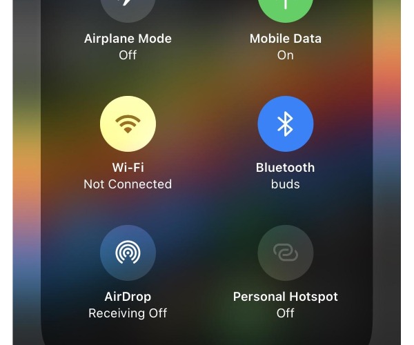 パーソナルホットスポットを閉じる