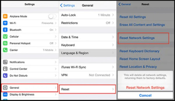 ネットワーク設定をリセットする