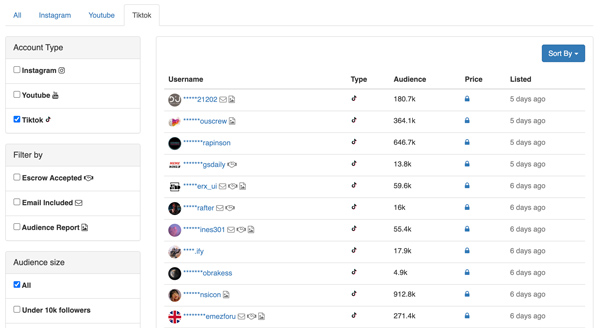 ขายบัญชี Fameswap Tiktok